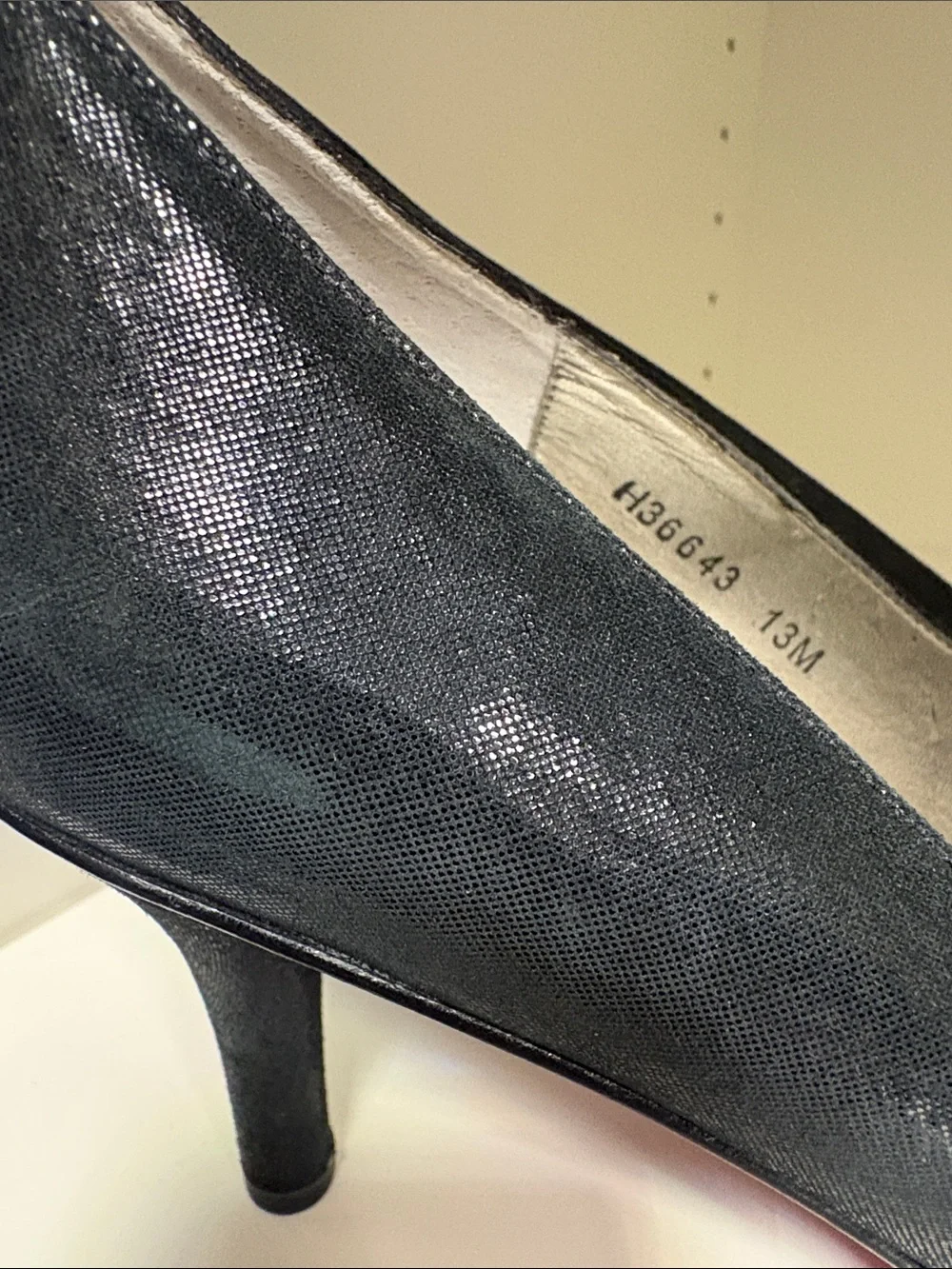 Ros Hommerson Black Peep-Toe Heels with Bow Accent - Picture 5 of 6